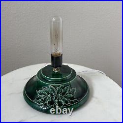 VTG Large Ceramic Lighted Christmas Trees With Base 18.5 Tall Flecked