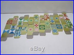 VTG Set (4) MCM 1956 Atomic Christmas Decorator Ornaments Norse Craft Paper Lot