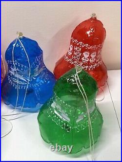 VTG Set 9 FUN WORLD Inflatable Christmas Ornaments & Bells Blue Red Green RARE
