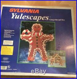 VTG Sylvania YULESCAPES Gingerbread BOY XMAS DISPLAY Decoration Outdoor Lighted