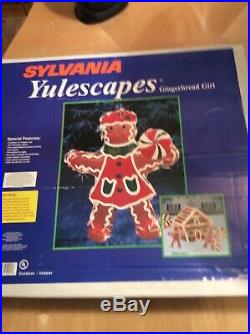 VTG Sylvania YULESCAPES Gingerbread BOY XMAS DISPLAY Decoration Outdoor Lighted