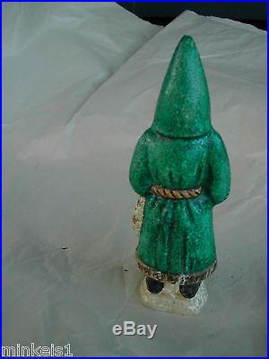 Vaillancourt Santa GREEN BELSNICKLE Christmas Collectible Chalkware
