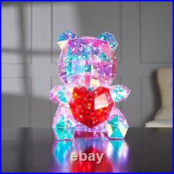 Valentine's Day Gift RGB LED Bear Holding Sweet Heart Multi-Function App Control