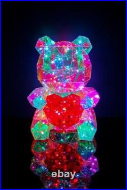 Valentine's Day Gift RGB LED Bear Holding Sweet Heart Multi-Function App Control