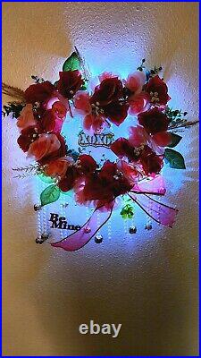 Valentine's Day Light Up Wreath Love in Bloom Luxe Wreath