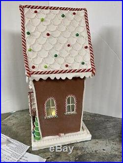 Valerie Parr Hill 26 Oversized Lighted Christmas Gingerbread House Peppermint