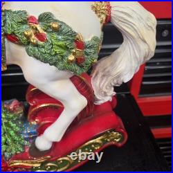 Valerie Parr Hill Large Christmas Rocking Horse Decoration 20 Tall RARE