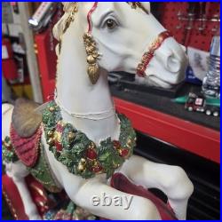 Valerie Parr Hill Large Christmas Rocking Horse Decoration 20 Tall RARE