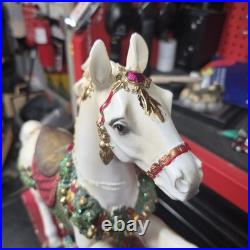 Valerie Parr Hill Large Christmas Rocking Horse Decoration 20 Tall RARE