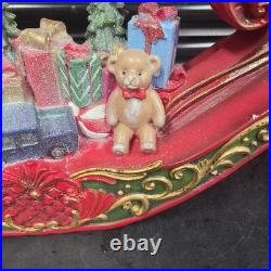 Valerie Parr Hill Large Christmas Rocking Horse Decoration 20 Tall RARE