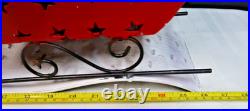 Valerie Parr Hill Slim Metal Reindeer & Sleigh Centerpiece 26 Christmas Retired