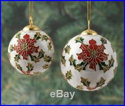 Value Arts Company 6 Piece Cloisonne Ball with Holly Ornament Set Set of 36