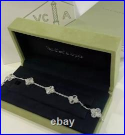 Van Cleef & Arpels Vintage Alhambra Bracelet 5 Motifs White Gold Women Gifts