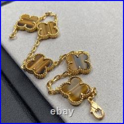 Van Cleef & Arpels Vintage Alhambra Bracelet Eye Tiger 5 Motifs Full Box