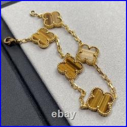 Van Cleef & Arpels Vintage Alhambra Bracelet Eye Tiger 5 Motifs Full Box