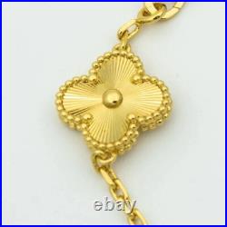 Van Cleef & Arpels Vintage Alhambra Bracelet Yellow Gold 5 Motifs Clover