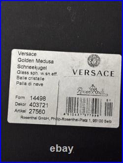 Versace Golden Medusa Snow Globe Glass Sphere Gold/Clear MPN 14498 403721 Versace Golden Medusa Snow Globe Glass Sphere Gold/Clear MPN 14498 403721