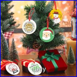 Versatile 100 Pcs Sublimation Round Ornaments Perfect for Festive Occasions