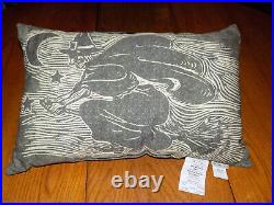 Very Hard To Find Pottery Barn Halloween Witch Throw Pillow 16 x 26 2-Sided