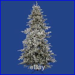 Vickerman 7.5' Pre-lit Frosted Wistler Fir Artificial Christmas Tree Clear