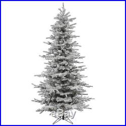 Vickerman 8.5' Flocked Slim Sierra Artificial Christmas Tree