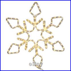 Vickerman 96 Pure White Led Lighted Rope Light Snowflake Commercial Christmas