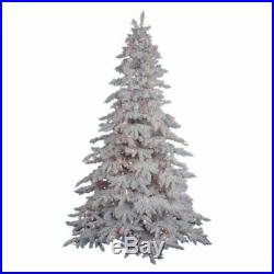 Vickerman Flocked White Spruce Pre-lit Christmas Tree