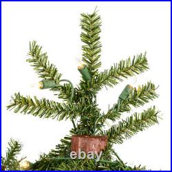 Vickerman Lit Natural Alpine Artificial Christmas Tree Set with Clear Lights