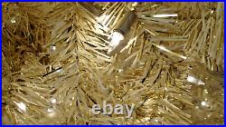 Vickerman Pre-Lit White Gold Tinsel Christmas Tree 6.5 Feet