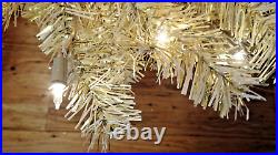 Vickerman Pre-Lit White Gold Tinsel Christmas Tree 6.5 Feet