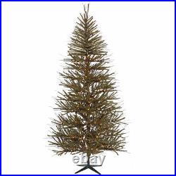 Vickerman Unlit Christmas Tree (B167670) 7′ x 46 Vienna Twig Tree, Metal Base