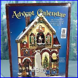 Victorian House Wooden Christmas Advent Calendar 24 Slots Countdown NEW