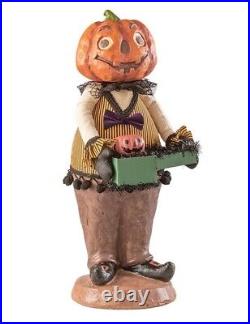Victorian Trading NWOT Paper Mache Peter & Prudence Punkin' Head Pumpkin 15A