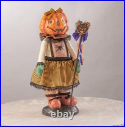Victorian Trading NWOT Paper Mache Peter & Prudence Punkin’ Head Pumpkin 15A