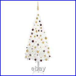 VidaXL Artificial Christmas Tree with LEDs&Ball Set White 70.9