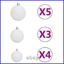 VidaXL Artificial Half Christmas Tree with LEDs&Ball Set Green 47.2