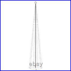 VidaXL Christmas Cone Tree Blue Powder-Coated Steel, Copper, PVC 16 ft