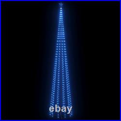 VidaXL Christmas Cone Tree Blue Powder-Coated Steel, Copper, PVC 16 ft