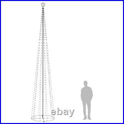 VidaXL Christmas Cone Tree Blue Powder-Coated Steel, Copper, PVC 16 ft