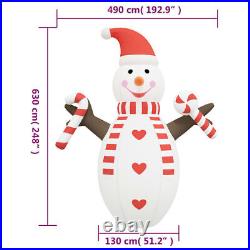 VidaXL Christmas Inflatable Snowman with LEDs 248