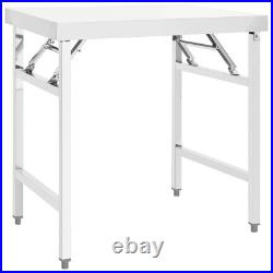 VidaXL Kitchen Folding Work Table 34x24x32 Stainless Steel