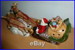 Villeroy & Boch großer Santa Schlitten Christmas Toys Weihnacht Deko Porzellan