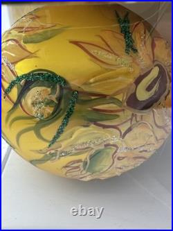 Vincent Van Gogh SunFlowers Handmade Glass Ball Christmas Ornament Rare