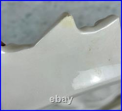 Vintage 14 Christmas Studio Pottery Santa Face Centerpiece Cookie Platter
