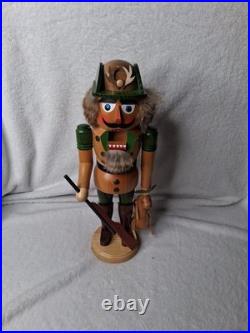 Vintage 14 EKM Germany Nutcracker Forester With Rabbit -Very Good Condition