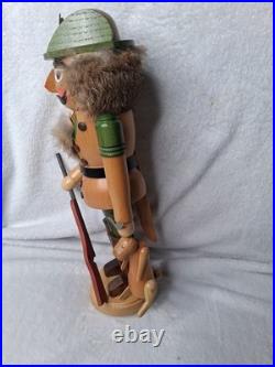 Vintage 14 EKM Germany Nutcracker Forester With Rabbit -Very Good Condition Vintage 14 EKM Germany Nutcracker Forester With Rabbit -Very Good Condition