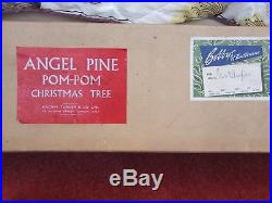 Vintage 1950s 1960s William Grafton ANGEL PINE POM POM Tinsel Christmas Tree