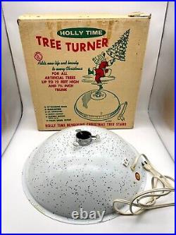 Vintage 1962 Holly Time Christmas Tree Turner Stand For Artificial Trees B30