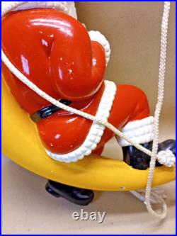 Vintage 1987 Barthelmess Inc Santa Claus Sleeping on The Moon Christmas RARE