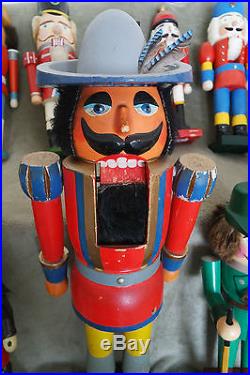 Vintage 21x German Wooden Nutcracker Soldier Collections, Christmas Decorations